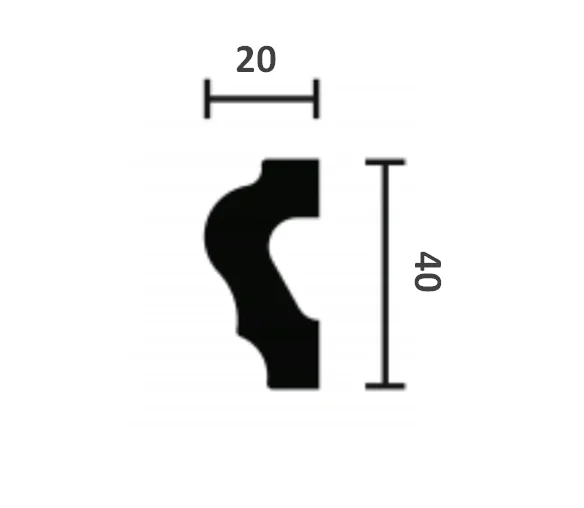 Молдинг NMC Wallstyl WL2 (40х20х2000 мм) в Уфе