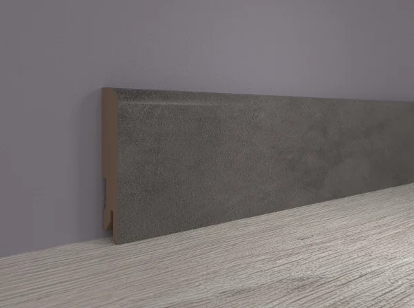 Плинтус MDF Bonkeel 24064 Бетон Лофт Графит (100х16х2400 мм) в Уфе