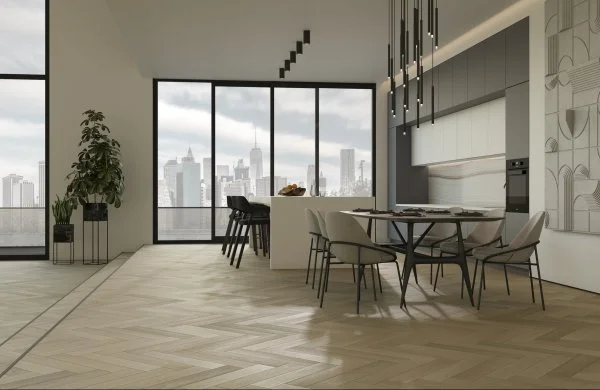 Паркетная доска Quartz Parquet Английская Ёлка Дуб Лимба 33-405 в Уфе