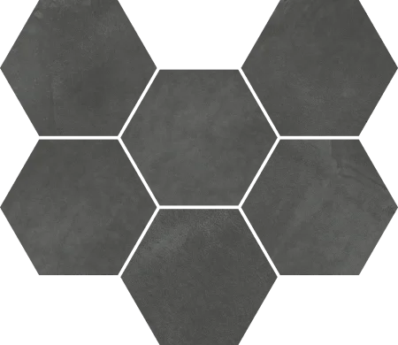 Керамогранит Italon Континуум Петрол Мозаика Гексагон (Натуральная 25х29) в Уфе