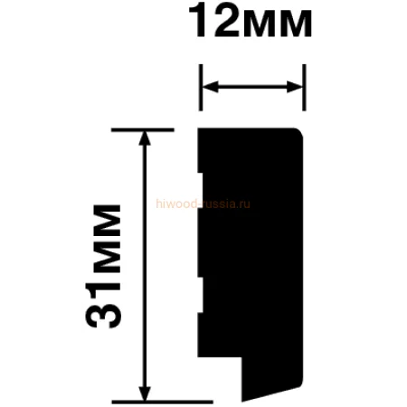 Финишный молдинг LF124B W36 левый декорированный (31х12х2700мм) в Уфе