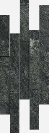 Керамогранит Italon Скайфолл Неро Брик 3D (Патинированная, 28х78) в Уфе