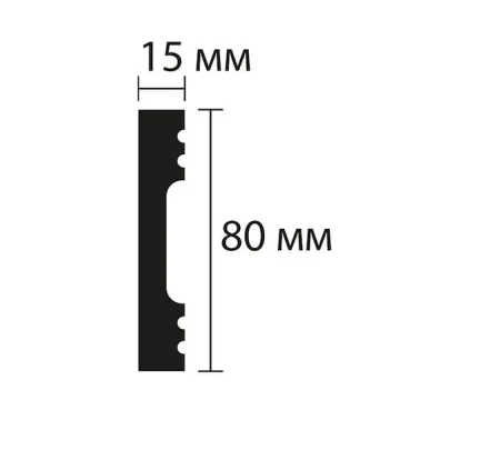 Плинтус NMC Wallstyl FD8 (80х15х2000 мм) в Уфе