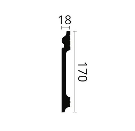 Плинтус NMC Wallstyl FL17 (170х18х2000 мм) в Уфе