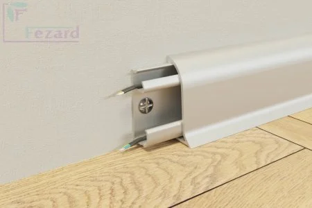 Алюминиевый плинтус Fezard Серебро 43х22х2,5м в Уфе