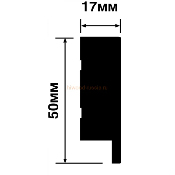 Финишный молдинг LF1 W50 (50х17х2700мм) в Уфе