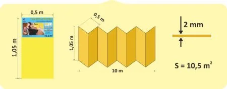 Подложка Солид 2мм гармошка желтая (10.5 м2) в Уфе