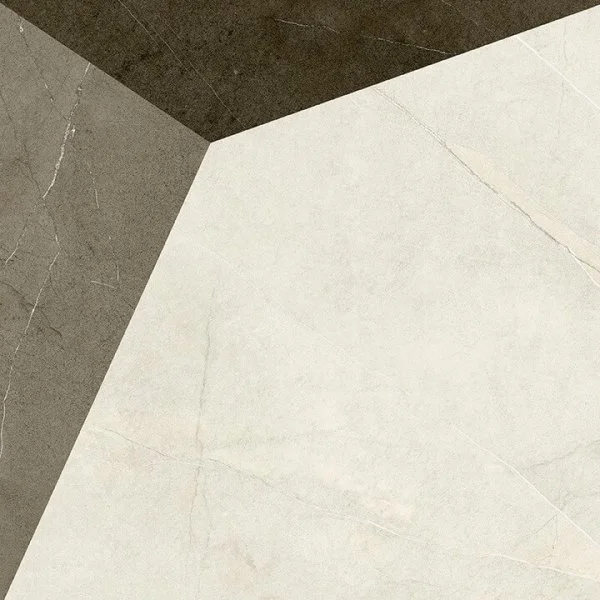 Керамогранит Coliseum Фьямма Уайт Вставка Фрэйм 60х60 (Натуральный и Реттифицированный) в Уфе