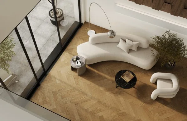 Паркетная доска Quartz Parquet Английская Ёлка Дуб Рустикальный 33-410 в Уфе