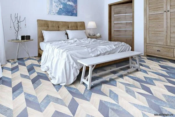 Пробковое покрытие CorkStyle Chevron Blue (1235*305*6 мм) HC в Уфе