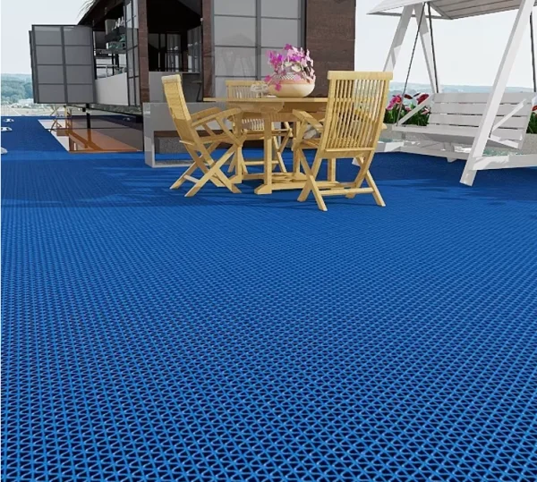 Грязезащитное рулонное покрытие ЗигЗаг Синий 4,5 мм (1,2 м) Китай в Уфе