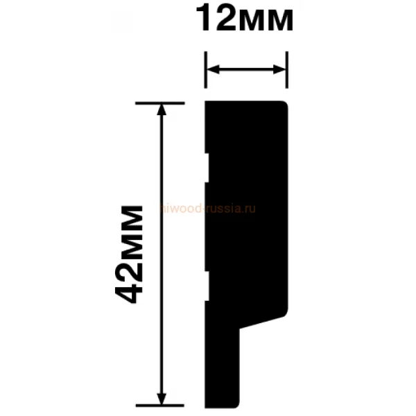 Финишный молдинг LF124A W36 правый декорированный (42х12х2700мм) в Уфе
