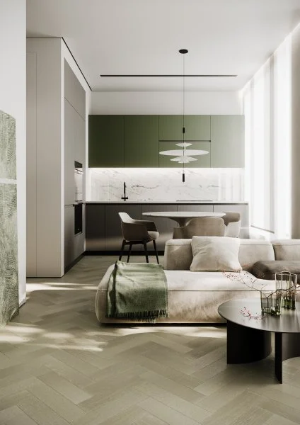 Паркетная доска Quartz Parquet Штучный паркет Дуб Лунный 44-1258-08 в Уфе