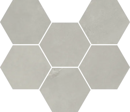 Керамогранит Italon Континуум Сильвер Мозаика Гексагон (Натуральная 25х29) в Уфе