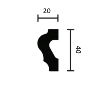 Молдинг NMC Wallstyl WL2 (40х20х2000 мм) в Уфе