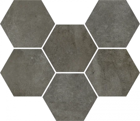 Керамогранит Coliseum Экспо Дарк Мозаика Гексагон (Натуральная, 25х29) в Уфе
