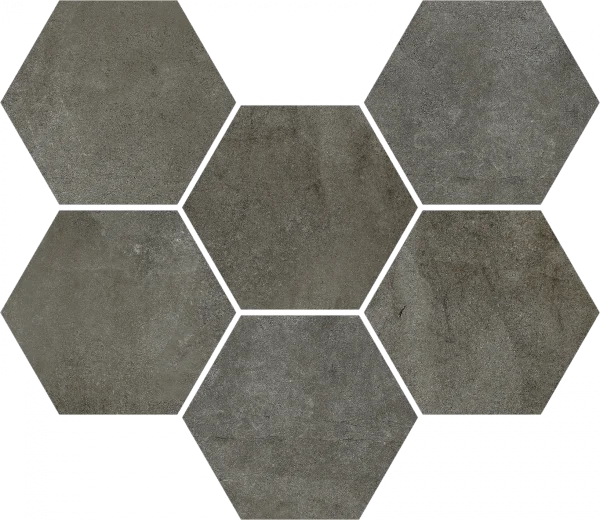 Керамогранит Coliseum Экспо Дарк Мозаика Гексагон (Натуральная, 25х29) в Уфе