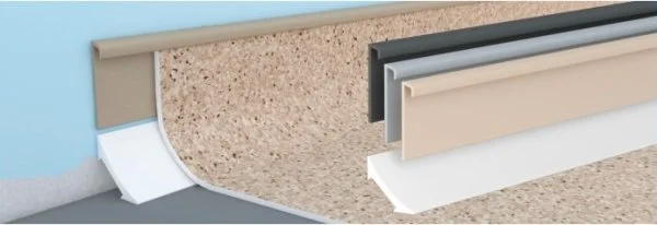 Коннелюрный плинтус Bonkeel Верхняя светло-серая часть (28х5х2200мм) в Уфе