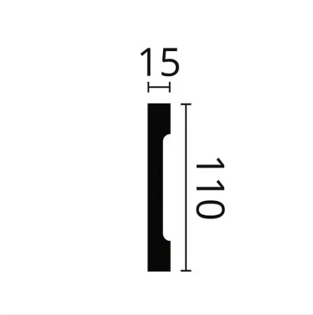 Плинтус NMC Wallstyl FD2S (110х15х2000 мм) в Уфе