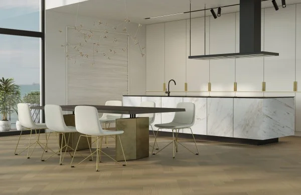 Паркетная доска Quartz Parquet Английская Ёлка Дуб Шампань 33-414 в Уфе