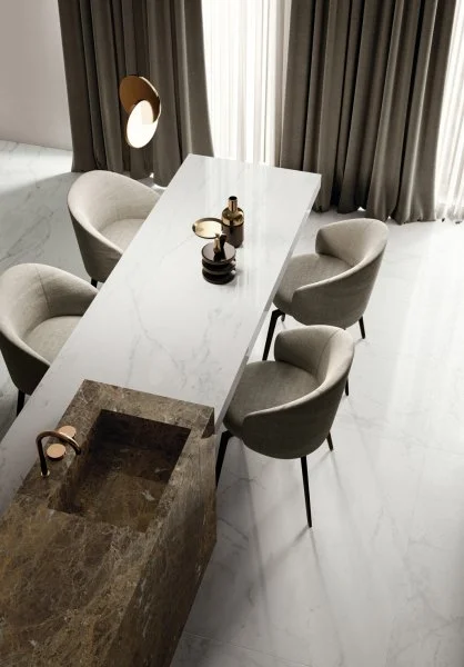 Керамогранит Italon Шарм Делюкс Бьянко Микеланджело 60х120 (Паттинированная и реттифицированная) в Уфе