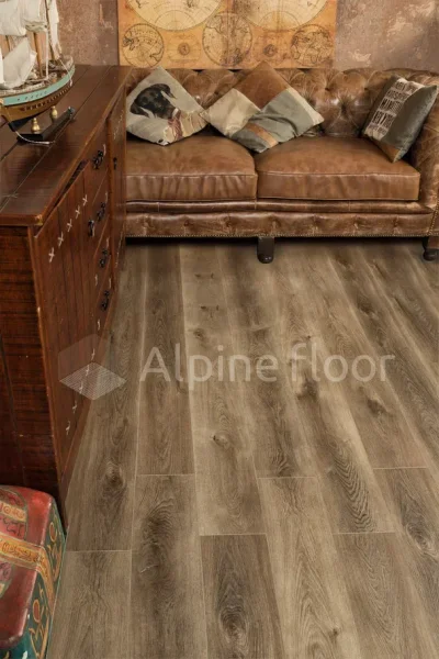 Кварц-виниловая плитка Alpine Floor Premium XL Дуб Коричневый ЕСО 7-9, 8 мм. 43 класс в Уфе