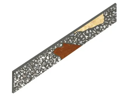 Керамогранит Coliseum Палладио Блэк Плинтус (Натуральный, 7,2х60) в Уфе