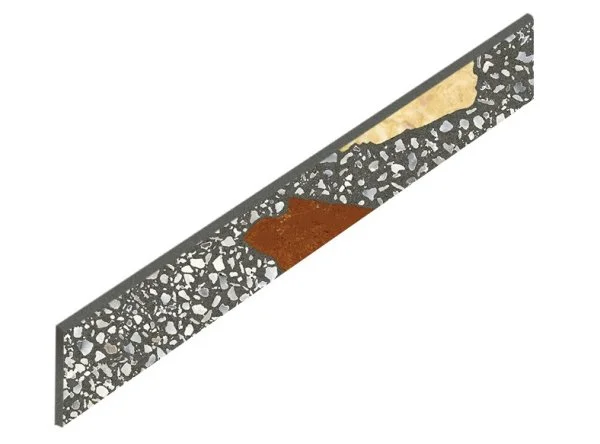 Керамогранит Coliseum Палладио Блэк Плинтус (Натуральный, 7,2х60) в Уфе