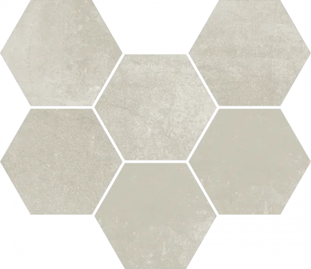 Керамогранит Coliseum Экспо Уайт Мозаика Гексагон (Натуральная, 25х29) в Уфе