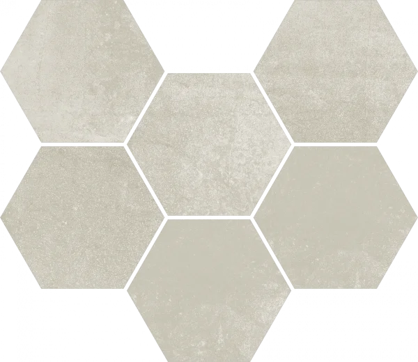 Керамогранит Coliseum Экспо Уайт Мозаика Гексагон (Натуральная, 25х29) в Уфе