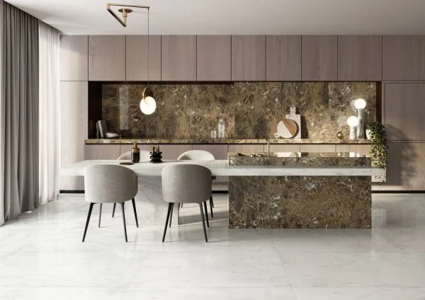 Керамогранит Italon Шарм Делюкс Бьянко Микеланджело 60х120 (Паттинированная и реттифицированная) в Уфе