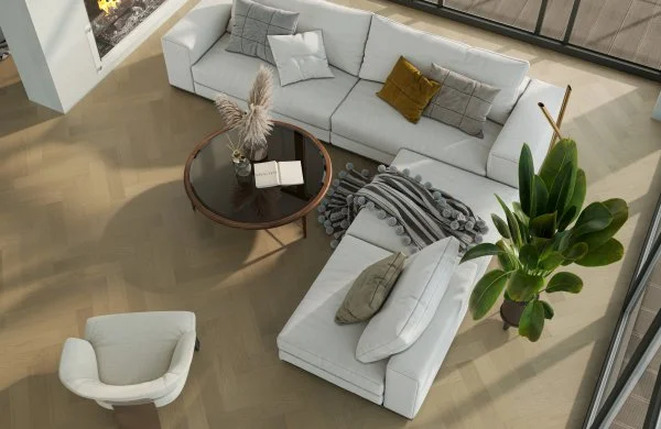 Паркетная доска Quartz Parquet Английская Ёлка Дуб Шампань 33-414 в Уфе