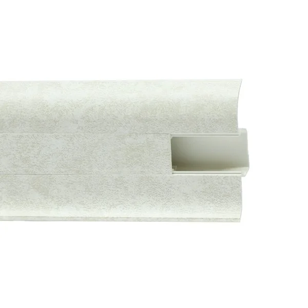 Пластиковый плинтус Royce №860 Белый Кварц (58х22х2200мм) в Уфе