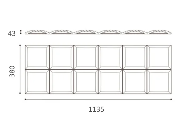 Декоративная панель NMC Arstyl Square (113.5x38x3 см) в Уфе